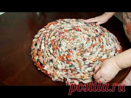 Как сделать коврик из старого  покрывала