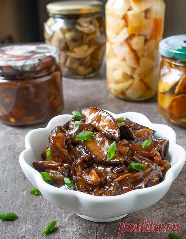 Грибы в азиатском соусе на зиму на Вкусном Блоге Так грибы на зиму вы еще точно не готовили! Эта заготовка не имеет ничего общего с традиционной грибной икрой и грибами в томате. Это был мой эксперимент и он однозначно удался. Такие грибы точно понравятся любителям азиатской кухни. Они приготовлены в кисло-сладком соусе на основе соевого, с небольшой остротой. Вы…