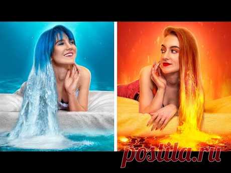Девушка Огонь и девушка Вода! / 12 смешных пранков