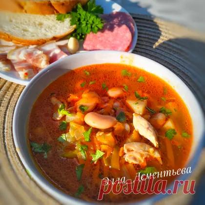 Щи с фасолью на курином бульоне рецепт с фото пошаговый от Элла Дементьева ✓Амбассадор - Овкусе.ру