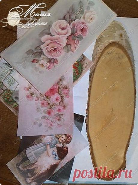 Чудесная картина на срезе дерева — Сделай сам, идеи для творчества - DIY Ideas