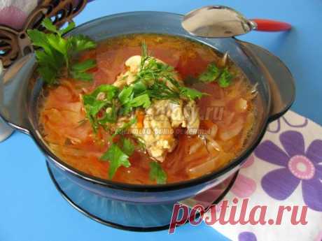 Красный борщ с курицей. Рецепт с пошаговыми фото