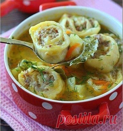Картофельный суп с ленивыми пельменями / Женское Хобби
