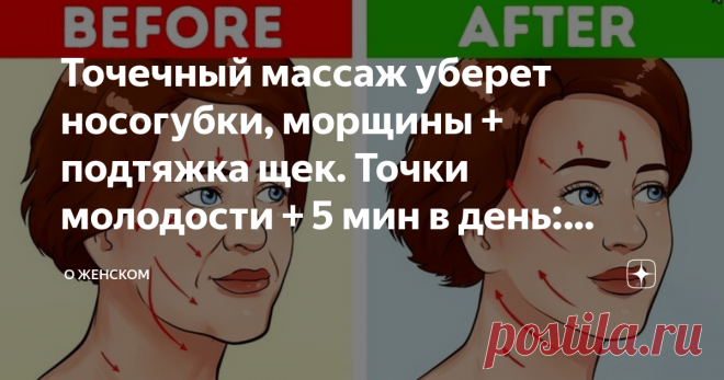 Точечный массаж уберет носогубки, морщины + подтяжка щек. Точки молодости + 5 мин в день: фейсбилдинг так не умеет! Почему от носогубных складок и не спасут крема, когда не работает
фейсбилдинг против комков Биша, почему не помогает массаж. Точечный массаж: влияет на причину появления морщин, заломов, складок. Молодость лица на кончиках пальцев – 5 мин в день уделить просто!
Точки молодости на лице: боремся с носогубками и комками Биша
Носогубные складки, они же заломы поя...