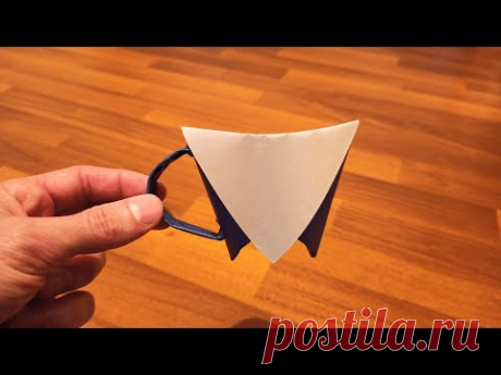 How to make cup out of paper. paper crafts at home. homemade paper