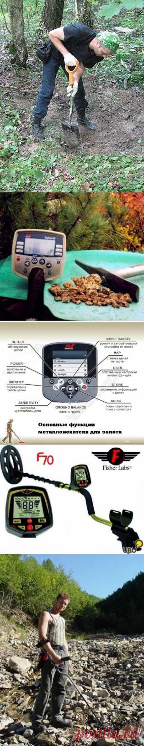 Как искать с помощью металлоискателя самородное золото, золотые украшения и монеты в различных условиях и местности. Методики поиска и обнаружения золота в грунте с различными типами специализированных металлоискателей и металлодетекторов (Золотая лихорадка - Au - золото - Gold )