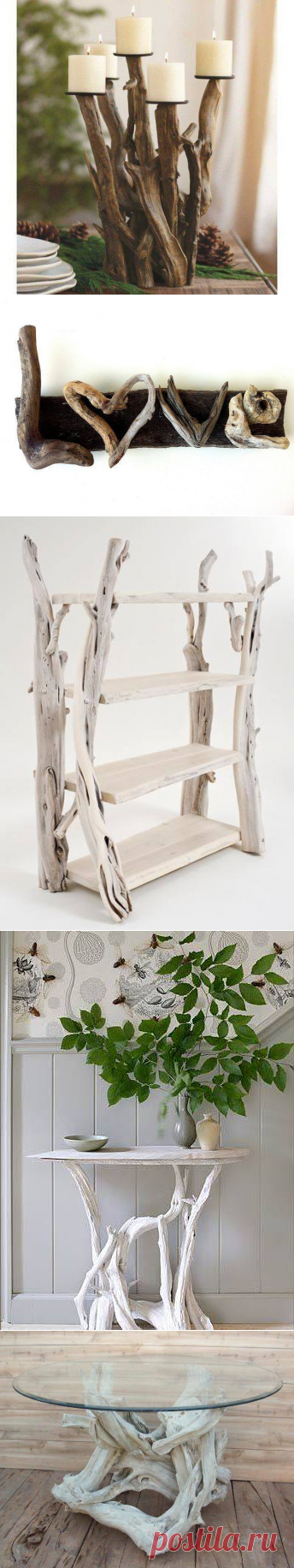 Интересные идеи с корягами для декора