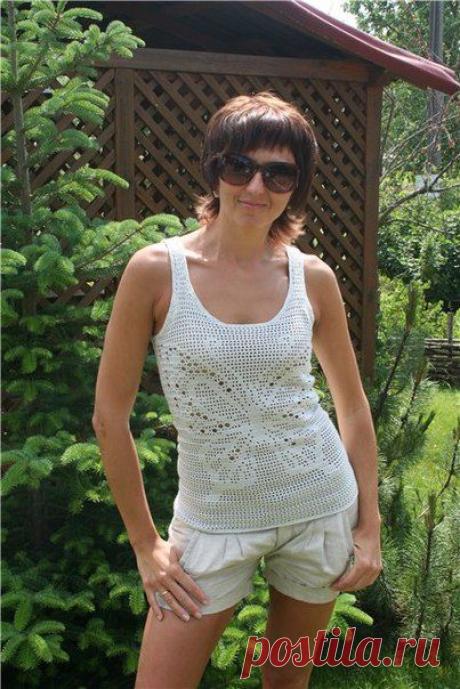 топ с бабочкой