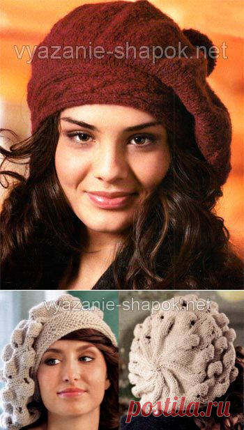 Береты спицами | ВЯЗАНИЕ ШАПОК: женские шапки спицами и крючком, мужские и детские шапки, вязаные сумки | Страница 3