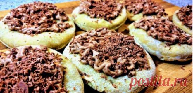 Печенье в микроволновке с простейшим какао кремом (быстрый, вкусный, лёгкий десерт)