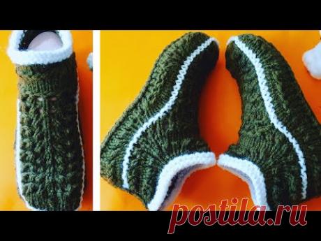 ВЕСЕННИЕ бесшовные носки спицами