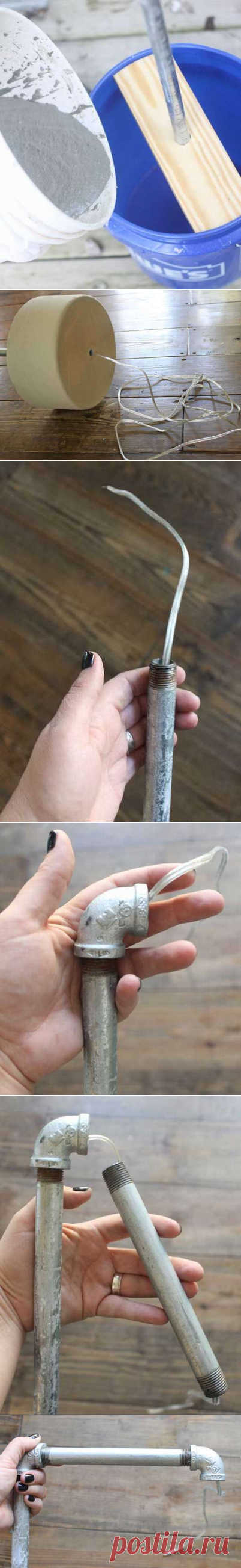 Торшер из труб своими руками