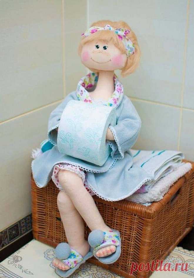 Кукла-держатель туалетной бумаги. Мастер-класс от автора идеи. А вам слабо сделать такую? | Тысяча и одна идея