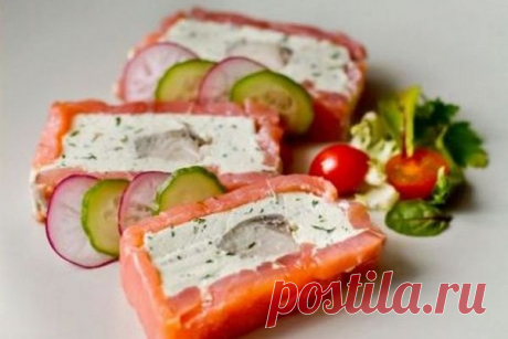 Террин из лосося и скумбрии с творогом, рецепт — Вкусо.ру