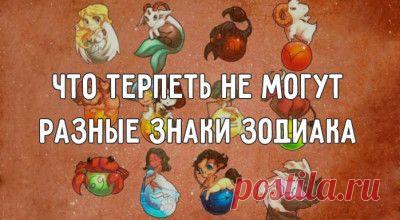 Что терпеть не могут разные знаки зодиак