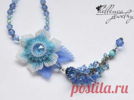 Создаем колье с цветком «Summer Blue» - Ярмарка Мастеров - ручная работа, handmade
