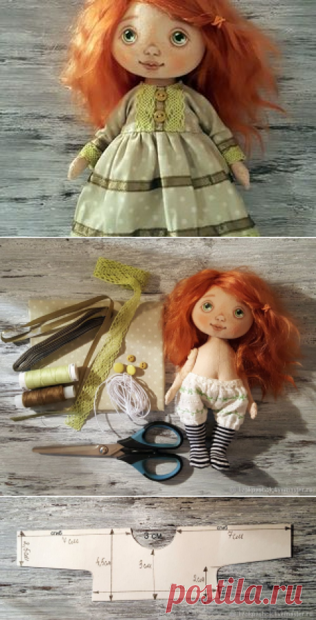 Шьем милое платье для куклы - Ярмарка Мастеров - ручная работа, handmade