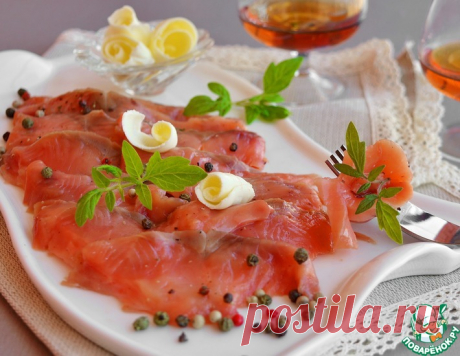 Солёная горбуша с коньяком – кулинарный рецепт