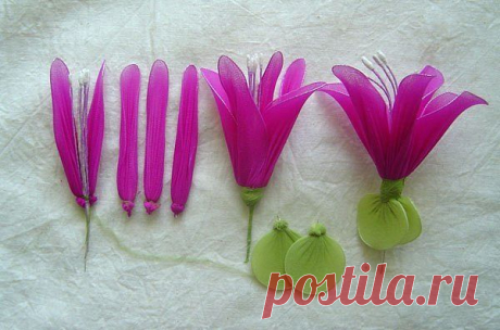 Одноклассники / Handmade / цветы из ленты / Pinme.ru / Любовь Алексеева