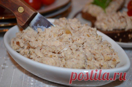 Вкуснейший паштет из куриной грудки с орехами
