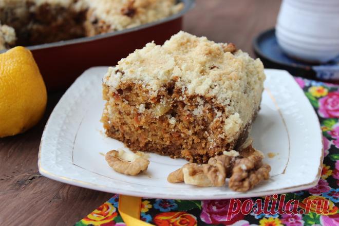 Постный морковный пирог со штрейзелем - cofe-i-chokolat
