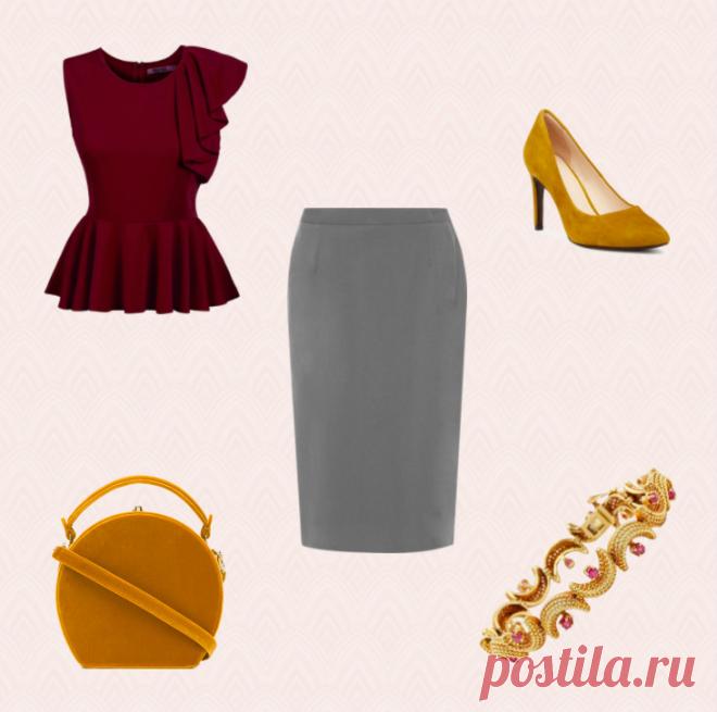 6 способов носить серую юбку с шиком — BurdaStyle.ru