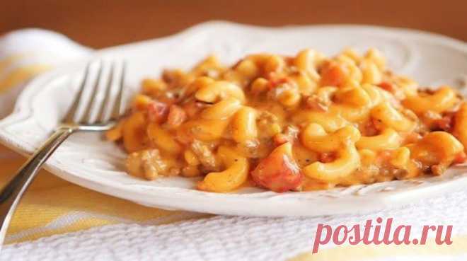 Вкусные макароны Чизбургер