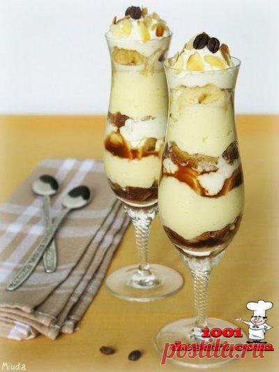 Рецепт десерта-трайфла с бананами и кофе. » Простые десерты