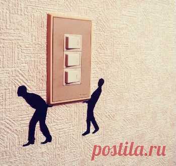 “Wall Story” Removable Silhouette Stickers Turn On Your Light Switch    ---  from InventorSpot.com --- for the coolest new products and wackiest inventions.
