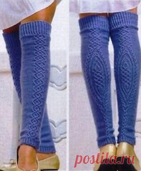 Связать гетры спицами