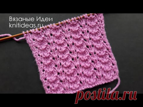 Узор &quot;Ажурные волны&quot;  | Вязаные       Идеи.