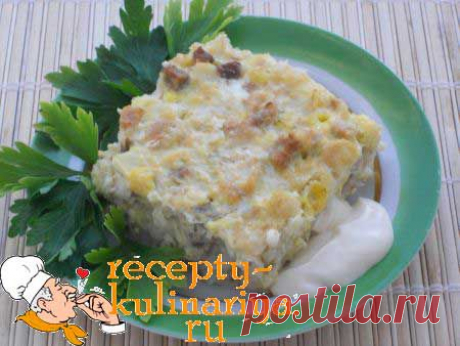 Запеканка со свининой и цветной капустой