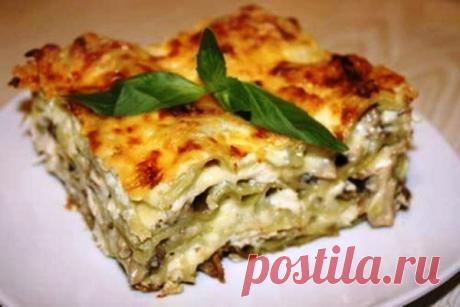 &quot;Лазанья с курицей и грибами&quot; Один из вкуснейших шедевров Итальянской кухни! Просто пальчики оближешь!
Рецепт найдёшь на сайте &gt;&gt;&gt;