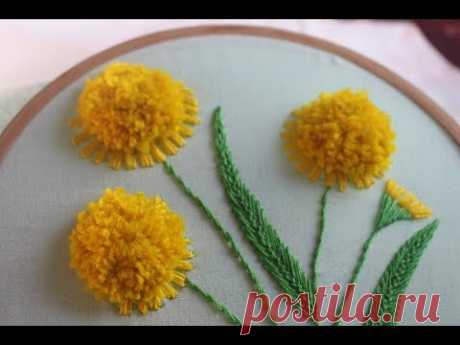 Hand Embroidery Designs | Beautiful flower design | Stitch and Flower-166 - YouTube
