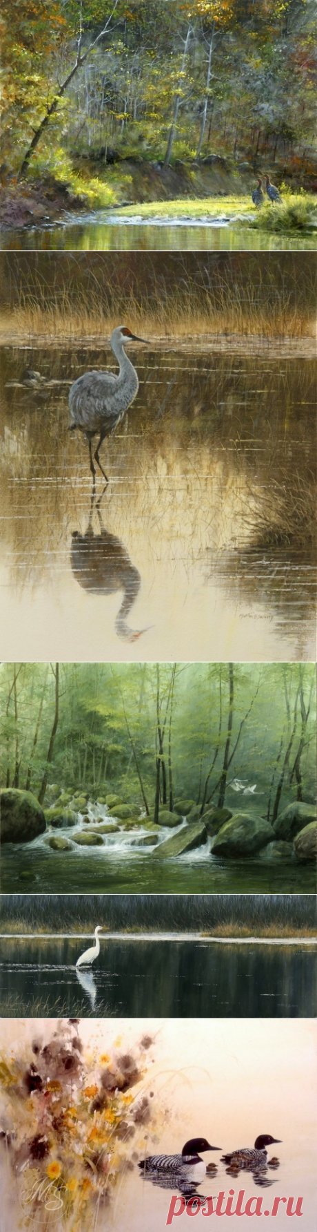 Природа художника-акварелиста Morten E. Solberg