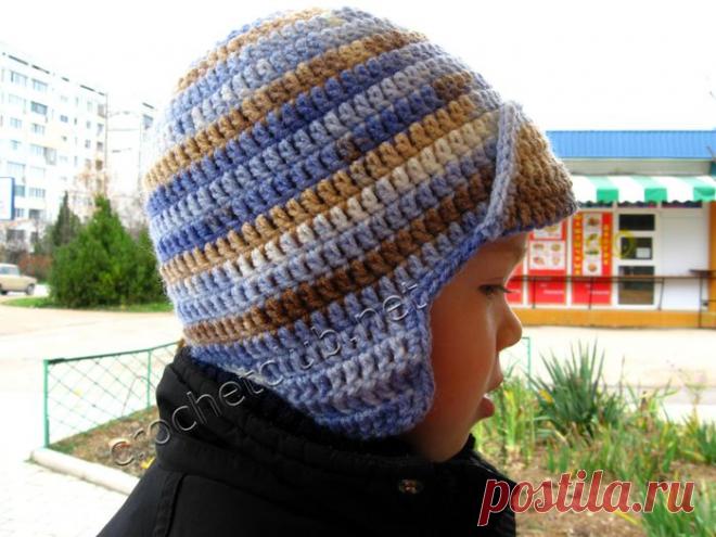 ПРОСТАЯ ШАПКА КРЮЧКОМ ДЛЯ МАЛЬЧИКА