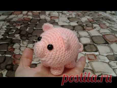 Поросенок крючком. Игрушки амигуруми крючком (часть 1).