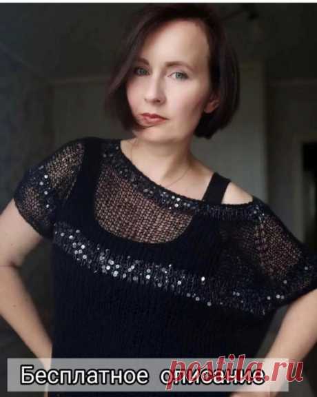 Вяжем кашемировую футболку спицами
