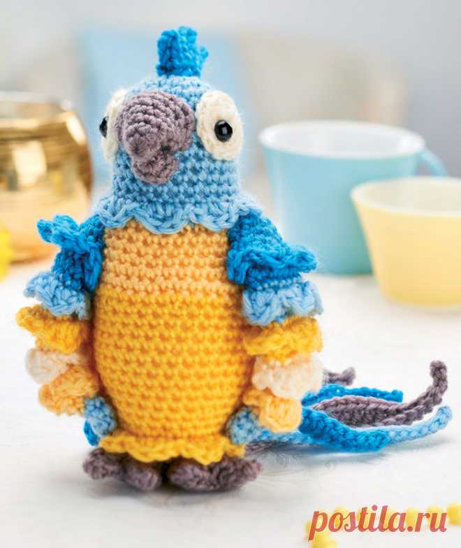 Попугай Диего: схема вязаной игрушки амигуруми