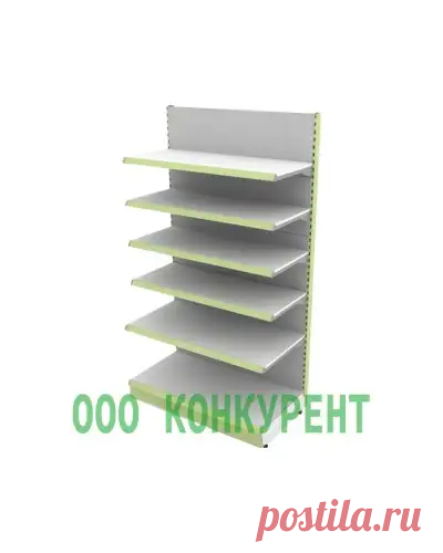 Металлический стеллаж пристенный без фриза