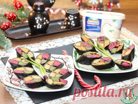 Закусочные роллы из селедочки с овощами Кулинарный рецепт
