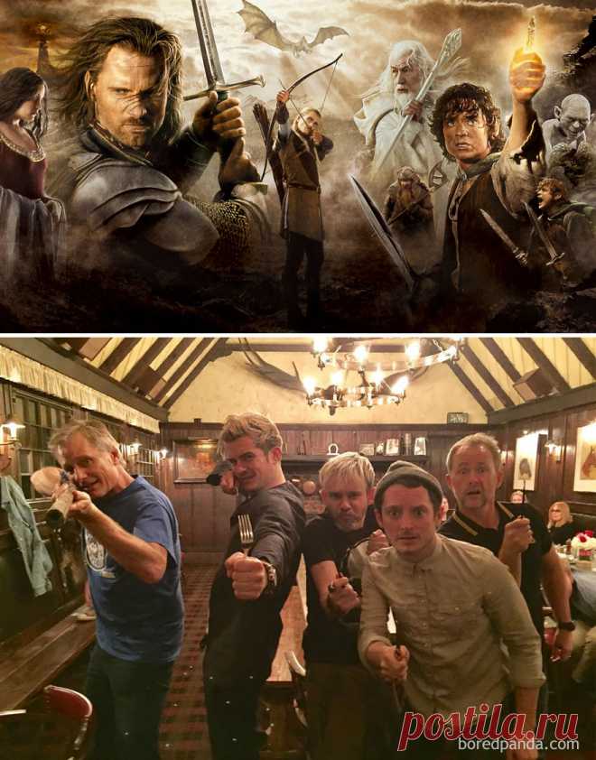 До и после: фотографии встреч съёмочных групп культовых фильмов, которые заставляют нас почувствовать себя старыми | Чёрт побери Иногда съёмочные группы любимых фильмов нашей юности собираются вместе, чтобы потусоваться, повспоминать и пофотографироваться. И, глядя на эти снимки, мы вдруг начинаем осознавать, сколько времени утекло со времени появления любимых героев на экране. И как постарели мы сами: Властелин колец: 2001 Vs. 2017  Форрест Гамп: 1994 Vs. 2014  Друзья: 19...