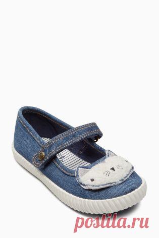 Купить Джинсовые туфли с котиками (Девочки) - Покупайте прямо сейчас на сайте Next: Россия