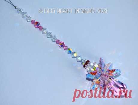 Nuevo RARE Swarovski Crystal Suncatcher Vintage Light Rose Aurora Borealis Body Rosline AB Wings Angel Car Charm Rainbows Lilli Heart Designs - Etsy Chile