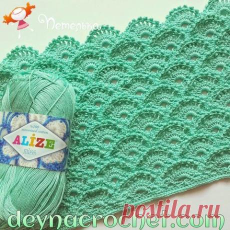 Узор крючком. Чешуйки. Схема