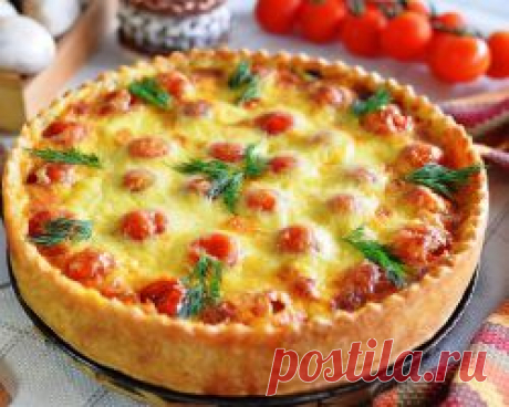 Киш с курицей и грибами