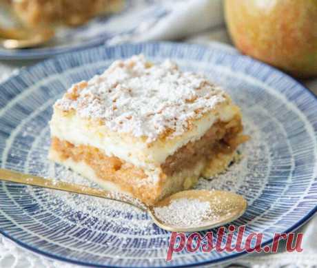 Яблочный пирог с заварным кремом — вкуснее шарлотки | Мама Люба | Дзен