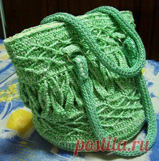 Вяжем сумочку крючком.