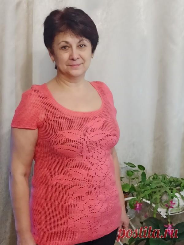 Моя вторая, но другая филейная туника "Розы"