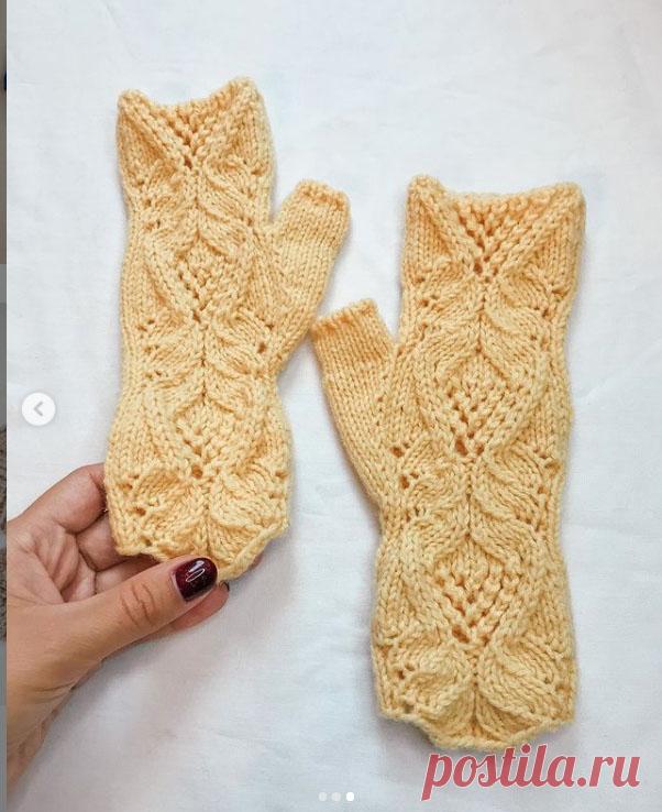 Бесплатное описание митенок (Вязание спицами) – Журнал Вдохновение Рукодельницы